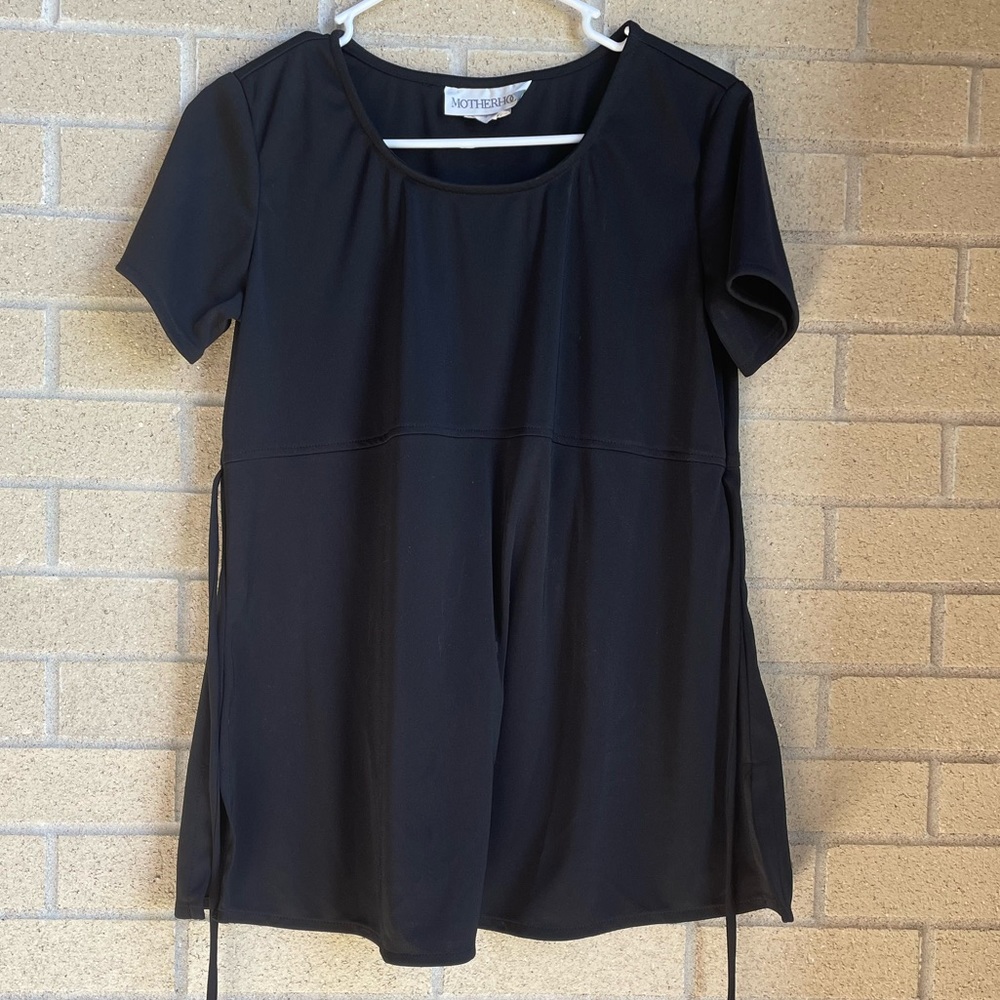 Motherhood Maternity Black Tie Back Shirt Small